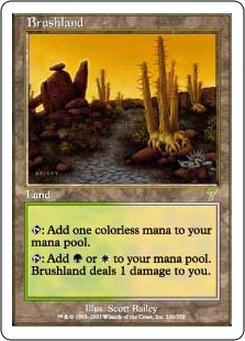 【ENG】【Foil】《低木林地/Brushland》[7ED]