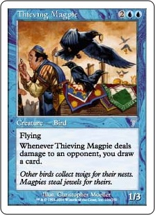 【ENG】【Foil】《泥棒カササギ/Thieving Magpie》[7ED]