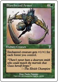 【ENG】【Foil】《ブランチウッドの鎧/Blanchwood Armor》[7ED]