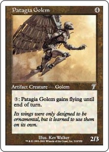 【ENG】【Foil】《翼膜のゴーレム/Patagia Golem》[7ED]
