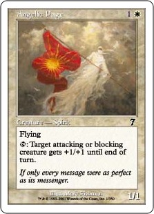 【ENG】【Foil】《天使の従者/Angelic Page》[7ED]
