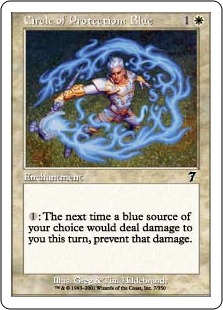 【ENG】【Foil】《青の防御円/Circle of Protection: Blue》[7ED]