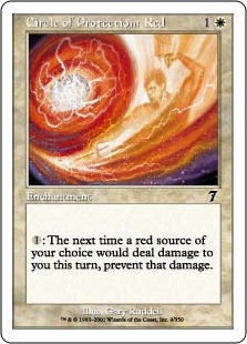 【ENG】【Foil】《赤の防御円/Circle of Protection: Red》[7ED]
