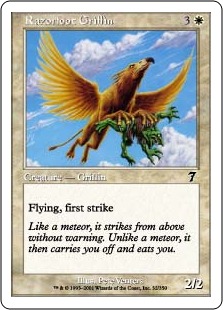 【ENG】【Foil】《カミソリ足のグリフィン/Razorfoot Griffin》[7ED]