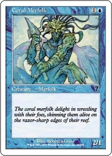 【ENG】【Foil】《珊瑚マーフォーク/Coral Merfolk》[7ED]