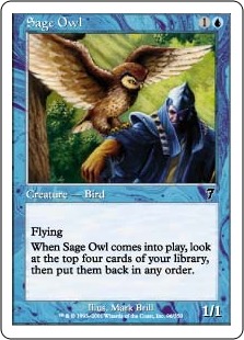 【ENG】【Foil】《物知りフクロウ/Sage Owl》[7ED]