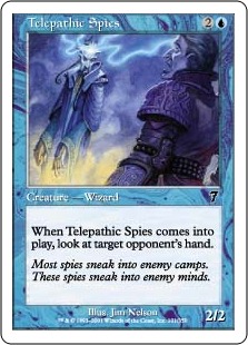 【ENG】【Foil】《テレパシー・スパイ/Telepathic Spies》[7ED]