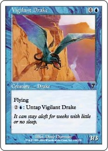 【ENG】【Foil】《用心深いドレイク/Vigilant Drake》[7ED]