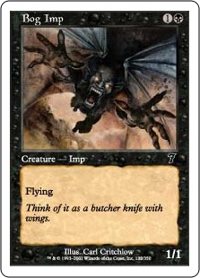 【ENG】【Foil】《沼インプ/Bog Imp》[7ED]