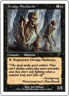 【ENG】【Foil】《蠢く骸骨/Drudge Skeletons》[7ED]
