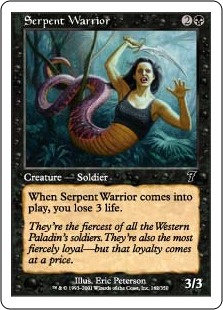 【ENG】【Foil】《蛇人間の戦士/Serpent Warrior》[7ED]