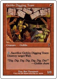 【ENG】【Foil】《ゴブリン穴掘り部隊/Goblin Digging Team》[7ED]