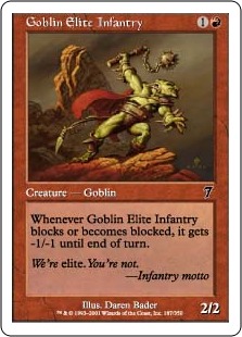 【ENG】【Foil】《ゴブリン精鋭歩兵部隊/Goblin Elite Infantry》[7ED]