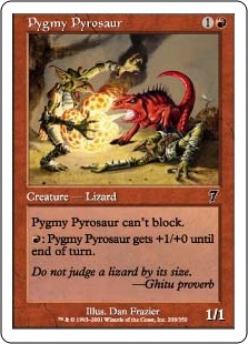 【ENG】【Foil】《ピグミー・パイロザウルス/Pygmy Pyrosaur》[7ED]