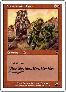 【ENG】【Foil】《剣歯虎/Sabretooth Tiger》[7ED]