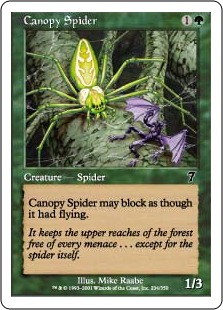【ENG】【Foil】《梢の蜘蛛/Canopy Spider》[7ED]