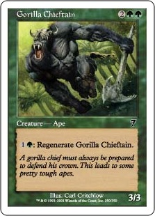 【ENG】【Foil】《ゴリラの酋長/Gorilla Chieftain》[7ED]