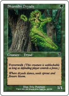 【ENG】【Foil】《シャノーディンのドライアド/Shanodin Dryads》[7ED]