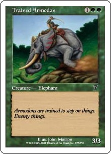 【ENG】【Foil】《訓練されたアーモドン/Trained Armodon》[7ED]