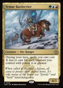 【ENG】【Foil】《ティムールの戦告者/Temur Battlecrier》[TDM]