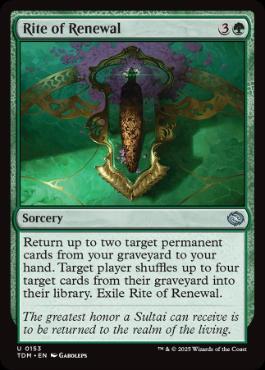 【ENG】【Foil】《更生の儀式/Rite of Renewal》[TDM]