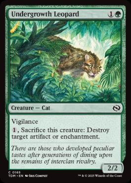 【ENG】【Foil】《下生えの豹/Undergrowth Leopard》[TDM]
