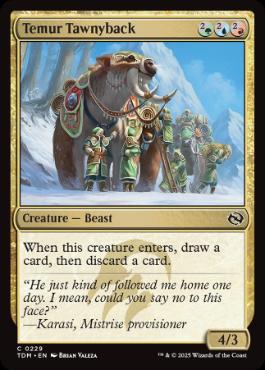 【ENG】【Foil】《ティムールの栗毛獣/Temur Tawnyback》[TDM]