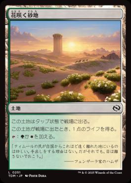 【JPN】【Foil】《花咲く砂地/Blossoming Sands》[TDM]