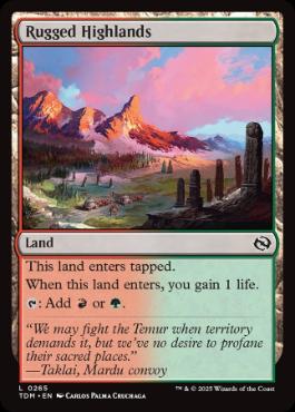 【ENG】【Foil】《岩だらけの高地/Rugged Highlands》[TDM]