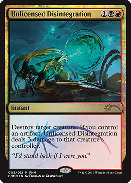【ENG】【Foil】《無許可の分解/Unlicensed Disintegration》[FNM]