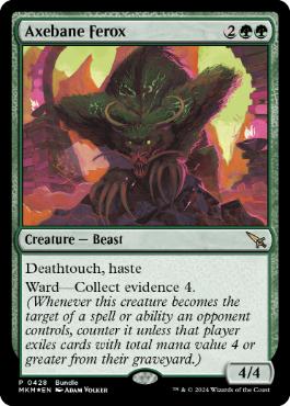 【ENG】【Foil】《斧折りのフェロックス/Axebane Ferox》[Bundleプロモ]