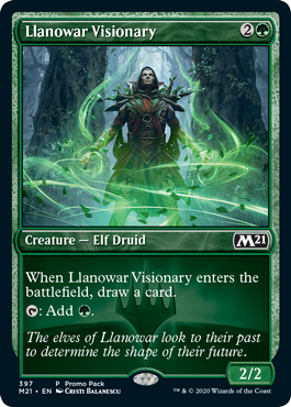 【ENG】【Foil】■プロモパック■《ラノワールの幻想家/Llanowar Visionary》[M21]