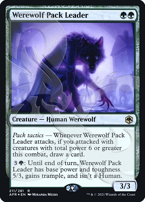 【ENG】【Foil】■アンパサンド■《群れ率いの人狼/Werewolf Pack Leader》[AFR]