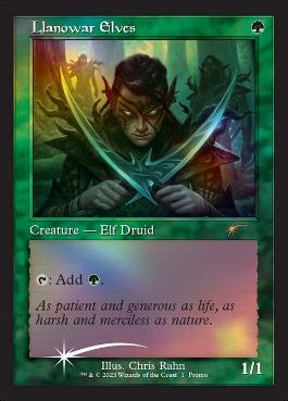 【ENG】【Foil】《ラノワールのエルフ/Llanowar Elves》[リセールプロモ]