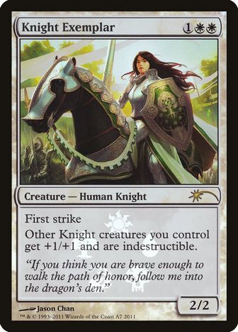【ENG】【Foil】《模範の騎士/Knight Exemplar》リセールプロモ[流星マーク]