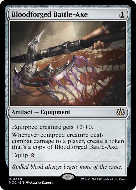 【ENG】《血鍛冶の戦斧/Bloodforged Battle-Axe》[MOC]