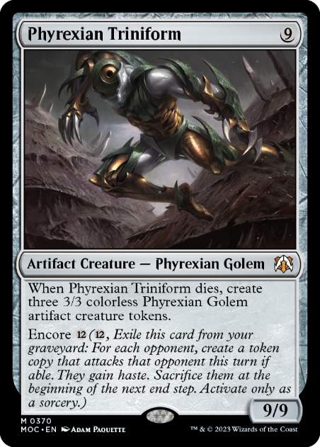 【ENG】《ファイレクシアの三重体/Phyrexian Triniform》[MOC]