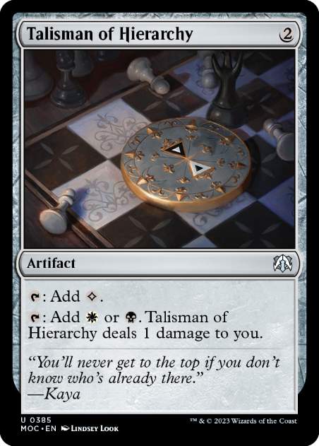 【ENG】《聖列のタリスマン/Talisman of Hierarchy》[MOC]