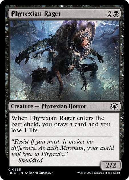 【ENG】《ファイレクシアの憤怒鬼/Phyrexian Rager》[MOC]