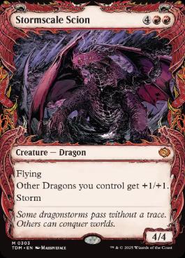 【ENG】【Foil】■ショーケース■《嵐鱗の末裔/Stormscale Scion》 [TDM]