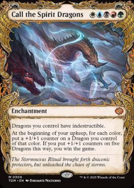 【ENG】【Foil】■ショーケース■《精霊龍の呼集/Call the Spirit Dragons》 [TDM]