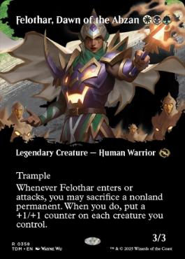 【ENG】【Foil】■ボーダーレス■《アブザンの夜明け、フェロザー/Felothar, Dawn of the Abzan》 [TDM]
