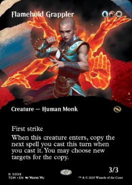 【ENG】【Foil】■ボーダーレス■《担炎の闘士/Flamehold Grappler》 [TDM]