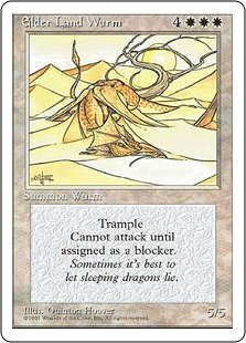 【ENG】■アルターネイト版■《老いたるランド・ワーム/Elder Land Wurm》[4ED]