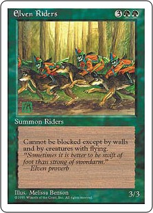 【ENG】■アルターネイト版■《エルフの騎手/Elven Riders》[4ED]