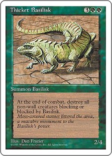 【ENG】■アルターネイト版■《茂みのバジリスク/Thicket Basilisk》[4ED]