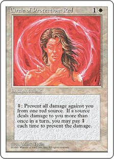 【ENG】■アルターネイト版■《赤の防御円/Circle of Protection: Red》[4ED]