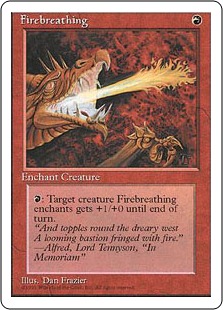 【ENG】■アルターネイト版■《炎のブレス/Firebreathing》[4ED]