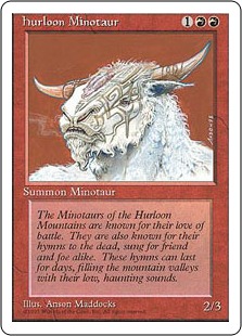 【ENG】■アルターネイト版■《ハールーン・ミノタウルス/Hurloon Minotaur》[4ED]