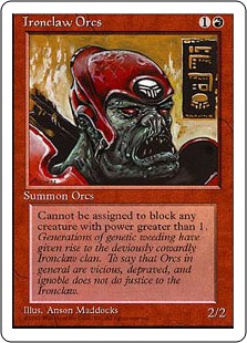 【ENG】■アルターネイト版■《鉄爪のオーク/Ironclaw Orcs》[4ED]